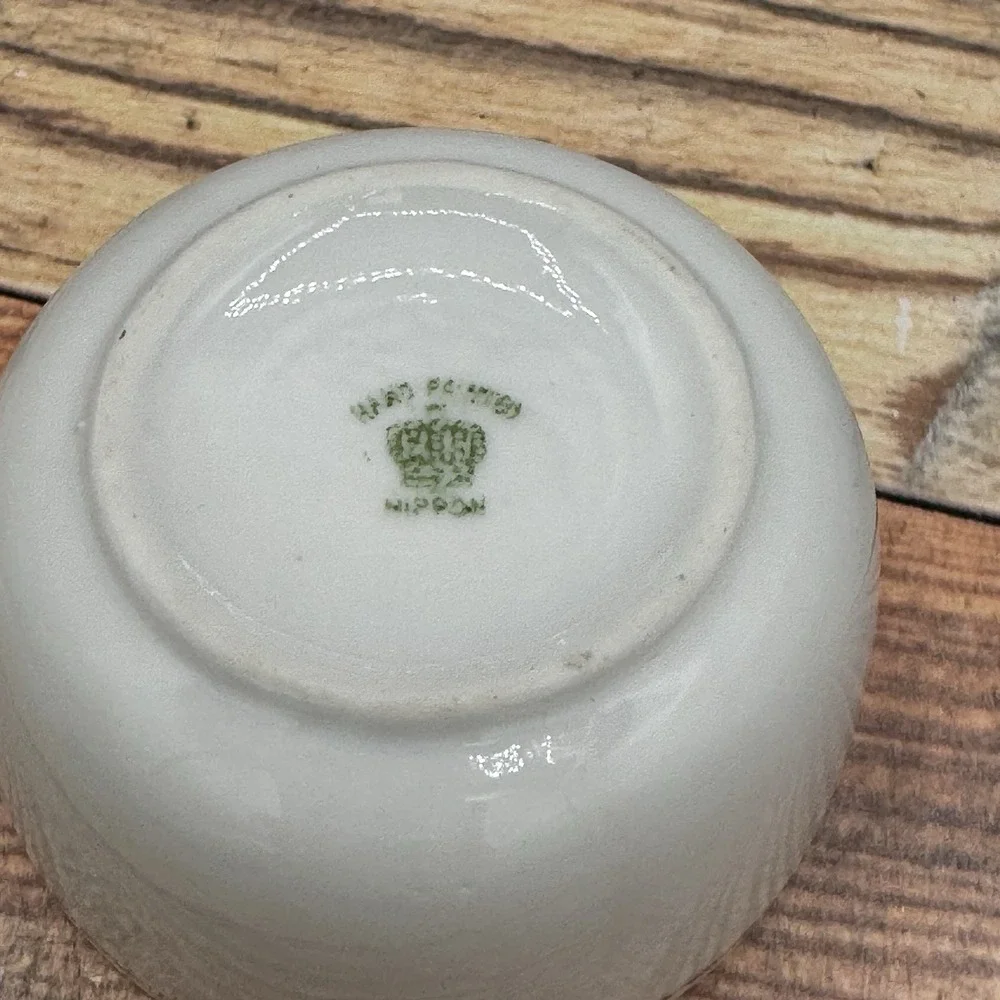 Antique‎ Nippon Morimura Bros Japan Floral Porcelain Powder Trinket Box 1910s